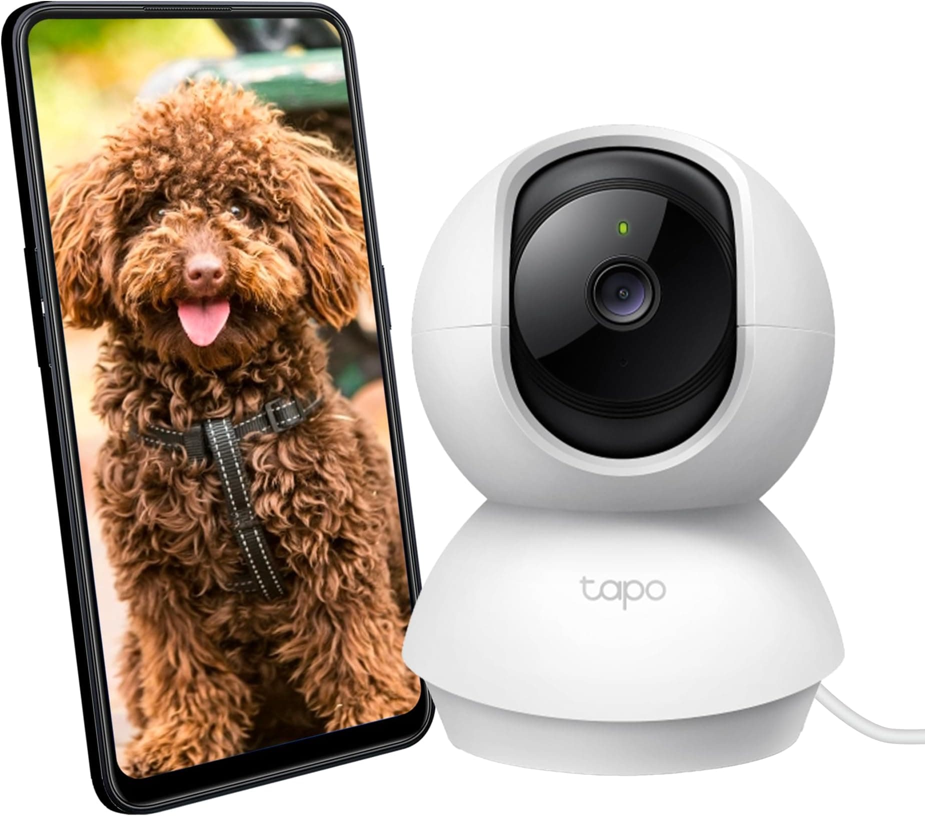 Tapo TP-Link C200 360Â° 2MP 1080p Full HD Pan/Tilt Home Security Wi-Fi Smart Camera| Alexa Enabled| 2-Way Audio| Night Vision| Motion Detection| Sound and Light Alarm| Indoor CCTV White