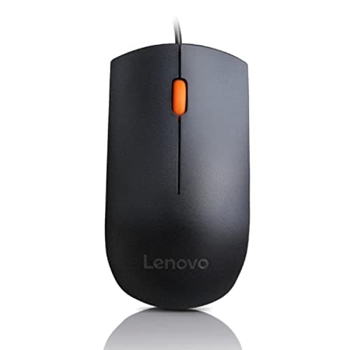 Lenovo 300 Wired Plug & Play USB Mouse, High Resolution 1600 DPI Optical Sensor, 3-Button Design with clickable Scroll Wheel, Ambidextrous, Ergonomic Mouse for Comfortable All-Day Grip (GX30M39704) — Image 1