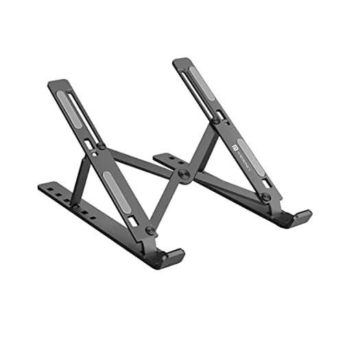 Portronics My Buddy K Portable Laptop Stand with Adjustable Height, Foldable, OverHeating Protection for Laptops & MacBooks (Grey) — Image 1