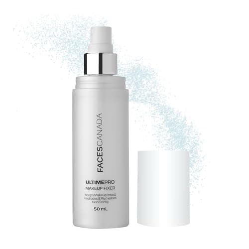 FACES CANADA Ultime Pro Makeup Fixer, 50 ml | Long Lasting Makeup Setting Spray | Keeps Makeup Intact | Hydrates, Soothes & Refreshes Skin | Hyaluronic Acid & Vitamin E Enriched | No Alcohol — Image 1