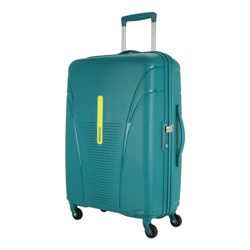 American Tourister Ivy 68Cm Medium Hardside Polypropylene 4 Wheel Spinner Check-in Suitcase with Recessed TSA Lock & Color-Matched Components for Women & Men - Spring Green