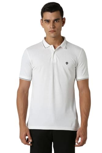Van Heusen Men's Regular Fit Polo T-Shirt (VSKP517S011409_White 2XL)