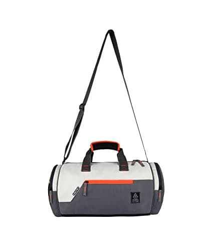 Gear Polyester Cross Training 22L Medium Water Resistant Travel Duffle Bag/Gym Bag/Sports Duffle For Men/Women - Grey Orange, 23.5 x 74 x 23.5 Centimeters — Image 1