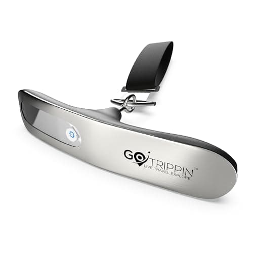 GoTrippin Weight Machine for Luggage - 50 kg capacity, Steel body, Lifetime replacement - Digital Portable Electronic Luggage Weighing Scale for home, travel, flights, bags and baggage (Silver, 50 kg) — Image 1