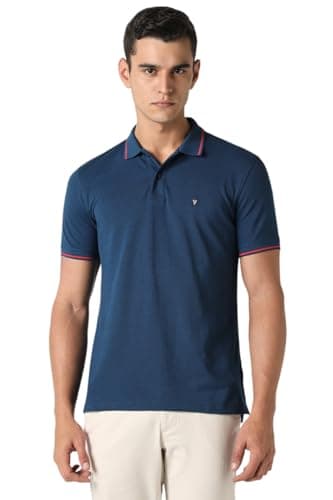 Van Heusen Men's Regular Fit Polo T-Shirt (VSKP517S011419_Nautical L) — Image 1