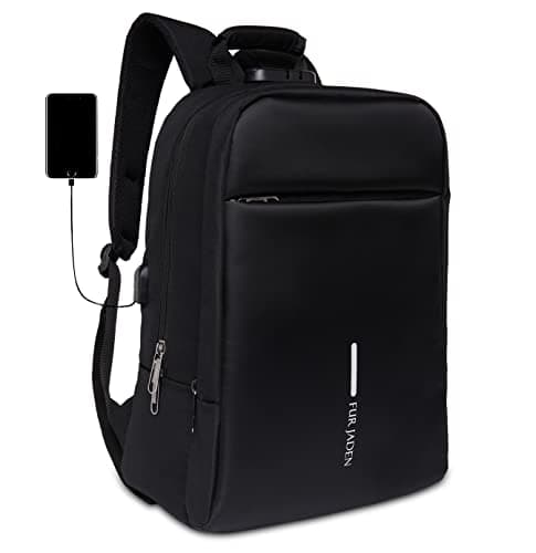 FUR JADEN Anti Theft Number Lock Backpack Bag with 15.6 Inch Laptop Compartment, USB Charging Port & Organizer Pocket for Men Women Boys Girls — Image 1