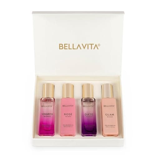Bella Vita Luxury Woman Eau De Parfum Gift Set 4x20 ml for Women with Date, Senorita, Glam, Rose Perfume|Floral, Fruity Long Lasting EDP Fragrance Scent — Image 1