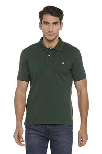 Allen Solly Men's Regular Fit Polo Shirt (AMKP317G04237_Green_S)