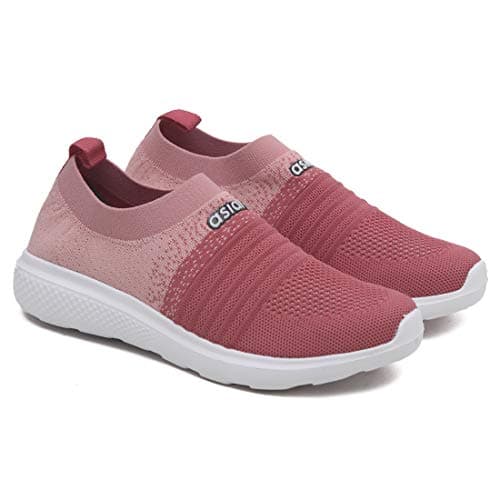 ASIAN Women's Elasto-02 Knitted,Sports,Walking,Slipon Shoes