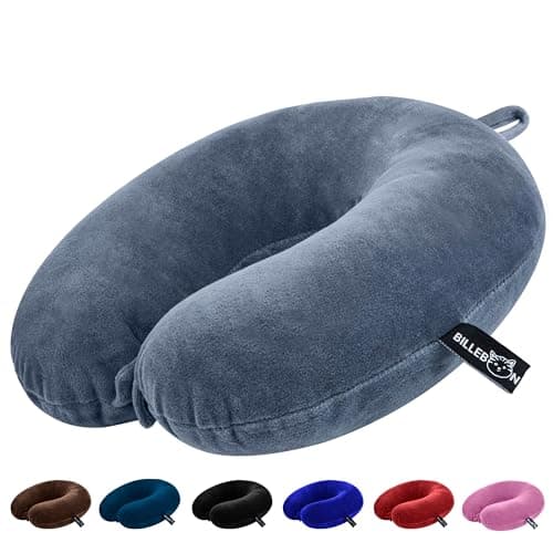 Billebon Premium Neck Pillow for Travelling Airplane Travel Pillow Comfortable Head Rest Neck Holder Pillow (Grey) — Image 1