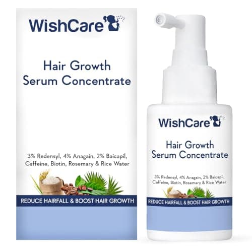 WishCare Hair Growth Serum Concentrate - Rosemary, 3% Redensyl, 4% Anagain, 2% Baicapil, Caffeine, Biotin, Plant Keratin & Rice Water - Hair Growth Serum for Men & Women — Image 1