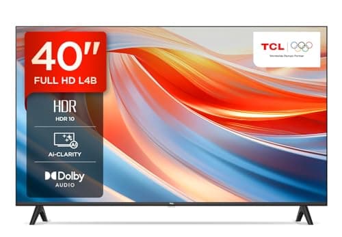 TCL 101 cm (40 inches) Mettalic Bezel-Less Full HD Smart Android LED TV 40L4B (Black)