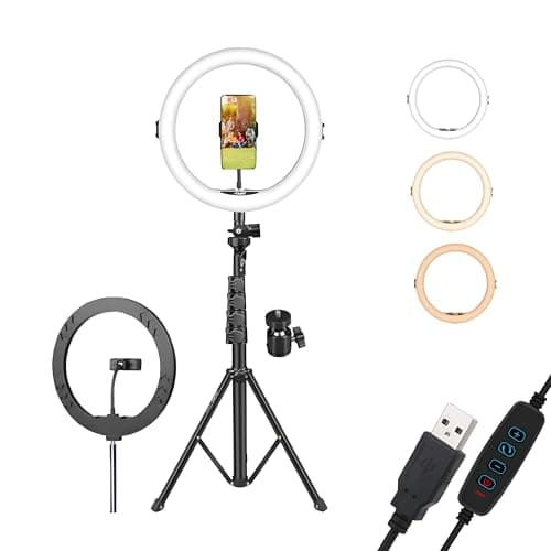DIGITEKÂ® (DRL-14C) Professional (31cm) Dual Temperature LED Ring Light with Tripod Stand & Mini Tripod for YouTube, Photo-Shoot, Video Shoot, Live Stream, Makeup, Vlogging & More