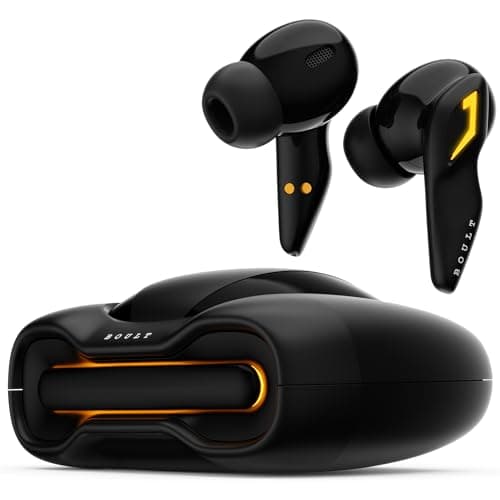 Boult Audio UFO Truly Wireless in Ear Earbuds with 48H Playtime, Built-in App Support, 45ms Low Latency Gaming, 4 Mics ENC, Breathing LEDs, 13mm Bass Drivers Ear Buds TWS