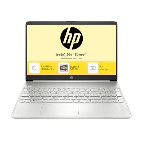 HP Laptop 15s, AMD Ryzen 3 5300U, 15.6-inch (39.6 cm), FHD, 8GB DDR4, 512GB SSD, AMD Radeon Graphics, Thin & Light, Dual Speakers (Win 11, MSO 2019, Silver, 1.69 kg)