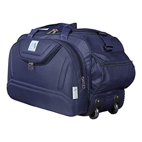 M MEDLER Epoch Nylon 55 litres Waterproof Strolley Duffle Bag- 2 Wheels - Luggage Bag - (Navy Blue) — Image 1