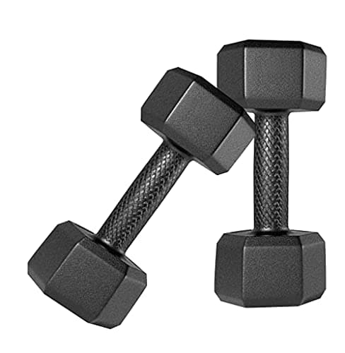 Kore PVC DM-2kg-Combo 161 Dumbbells Set and Fitness Kit for Men and Women Whole Body Workout (Fixed, Black) — Image 1