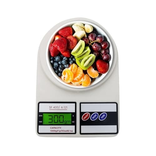 ATOM Digital Kitchen Food Weighing Scale For Healthy Living, Home Baking, Cooking, Fitness & Balanced Diet. | 1 Year Warranty | 10Kg x 1gms with 2 Batteries Included, SF400/A121, Color May vary — Image 1