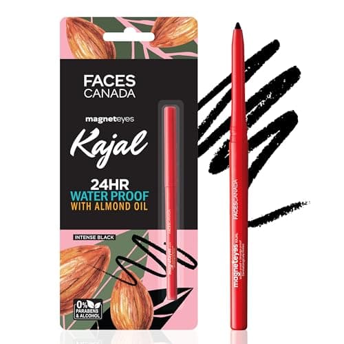 FACES CANADA Magneteyes Kajal - Black, 0.35g | 24 Hr Long Stay | One Stroke Smooth Glide | Waterproof, Smudgeproof & Fadeproof | Deep Matte Finish | Enriched With Almond Oil & Vitamin E — Image 1