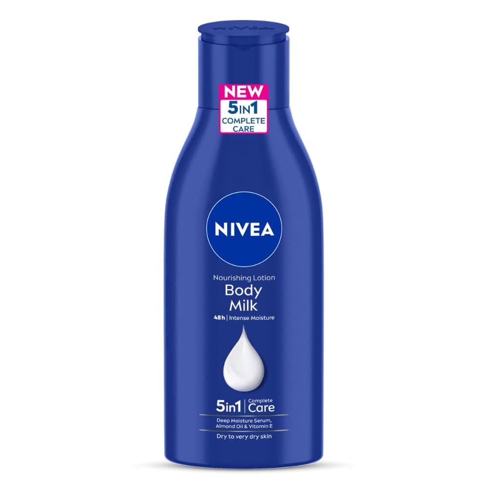 NIVEA Nourishing Body Milk 600ml Body Lotion | 48 H Moisturization | With 2X Almond Oil | Smooth and Healthy Looking Skin |For Very Dry Skin — Image 1