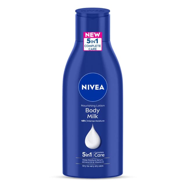 NIVEA Nourishing Body Milk 600ml Body Lotion | 48 H Moisturization | With 2X Almond Oil | Smooth and Healthy Looking Skin |For Very Dry Skin