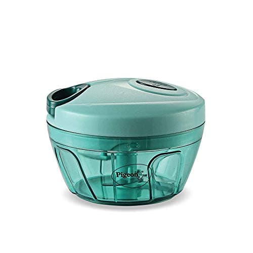 Pigeon Polypropylene Mini Handy and Compact Chopper with 3 Blades for Effortlessly Chopping Vegetables and Fruits for Your Kitchen (12420, Green, 400 ml) — Image 1