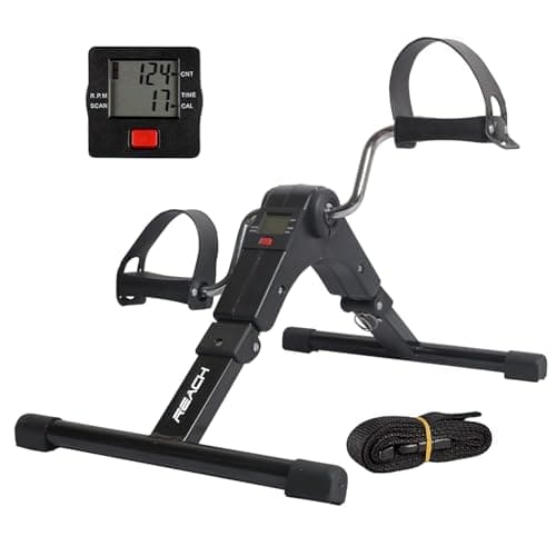 Reach Digital Pedal Exercise Machine | Mini Fitness Cycle For Home With Fixing Strap | Adjustable Resistance Band & LCD Display | Suitable for Light Exercise of Legs, Arms, & Physiotherapy at Home — Image 1