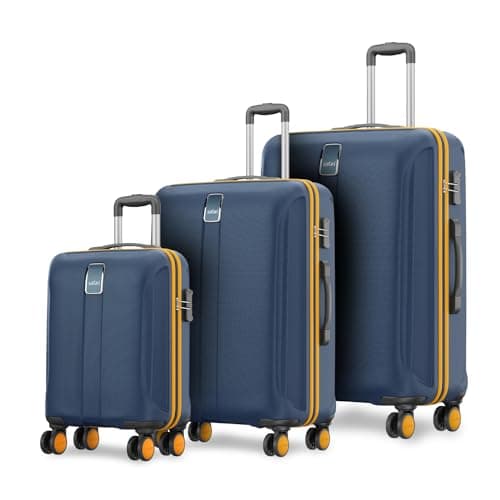 Safari Thorium Neo 8 Wheels 55, 66 and 77 Cm Small, Medium and Large Trolley Bags Polycarbonate 360 Degree Wheeling System Luggage, Trolley Bags For Travel Set of 3, Suitcase For Travel, Graphite Blue — Image 1