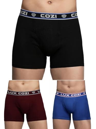 Lux Cozi Pack of 3 Regular Mens Trunk (COZI_Longs_ICDF_Multicolor2_90 CM) — Image 1