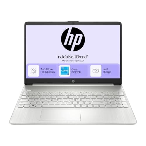 HP Laptop 15s, 12th Gen Intel Core i3-1215U, 15.6-inch (39.6 cm), FHD, 8GB DDR4, 512GB SSD, Intel UHD Graphics, Backlit KB, Thin & Light, Dual Speakers (Win 11, MSO 2021, Silver, 1.69 kg), fq5007TU