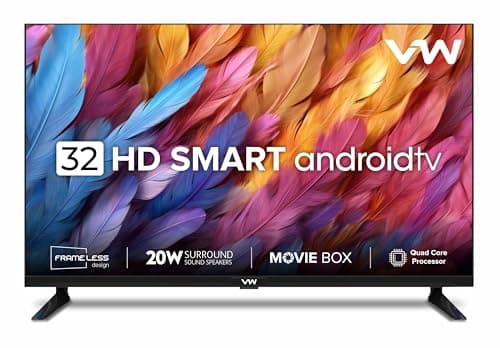 VW 80 cm (32 inches) Frameless Series HD Ready Android Smart LED TV VW32S (Black) — Image 1