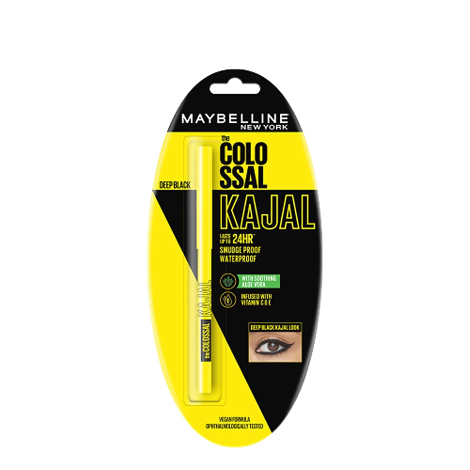 Maybelline New York Colossal Kajal, Intense Colour, Waterproof, Long lasting 24Hrs Stay, Black, 0.35g — Image 1
