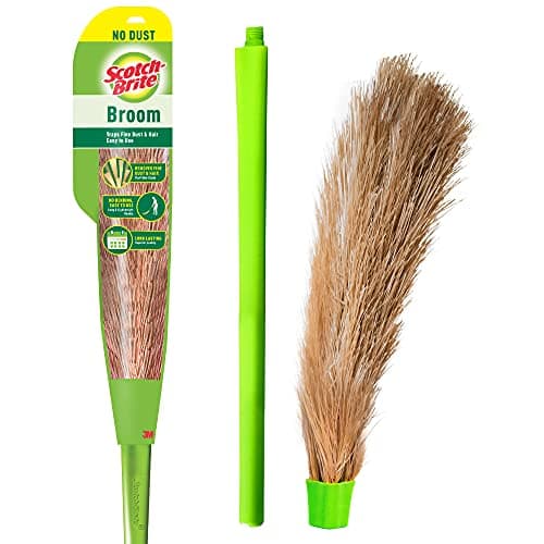 Scotch-Brite No-Dust Broom, Long handle, Easy floor cleaning (Multi-use) — Image 1