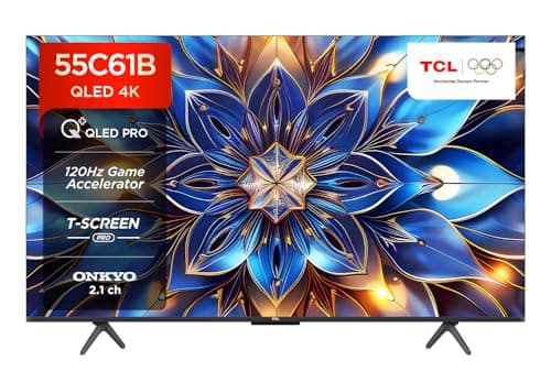 TCL 139 cm (55 inches) 4K Ultra HD Smart QLED Google TV 55C61B (Black) — Image 1