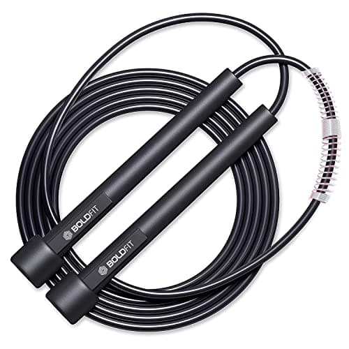 Boldfit Skipping Rope for Men and Women Jumping Rope With Adjustable Height Speed Skipping Rope for Kids, Women, Girls Rassi Jumping Men for Exercise, Gym, Sports Fitness - Black, Polyvinyl Chlorine — Image 1