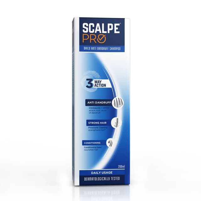 Scalpe Pro Daily Anti-Dandruff Shampoo, 100 milliliters (Pack of 1) | removes dandruff from source, helps with itching, irritation, redness accompanying dandruff | climbazole, zpto