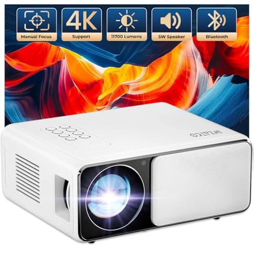 WZATCO Yuva Plus Native 1080P Full HD LED Projector for Home (Brightest 490 ANSI, Largest 4.5â LCD) â 1st in segment | Compatible with 4K Smart TV Stick | 250" Max Screen Portable Cinema for Classroom | Movie hall