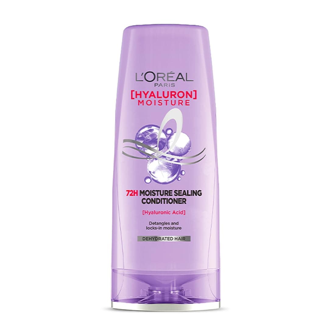 L'Oreal Paris Moisture Sealing Conditioner, With Hyaluronic Acid, For Dry & Dehydrated Hair, Adds Shine & Bounce, Hyaluron Moisture 72H, 180ml — Image 1