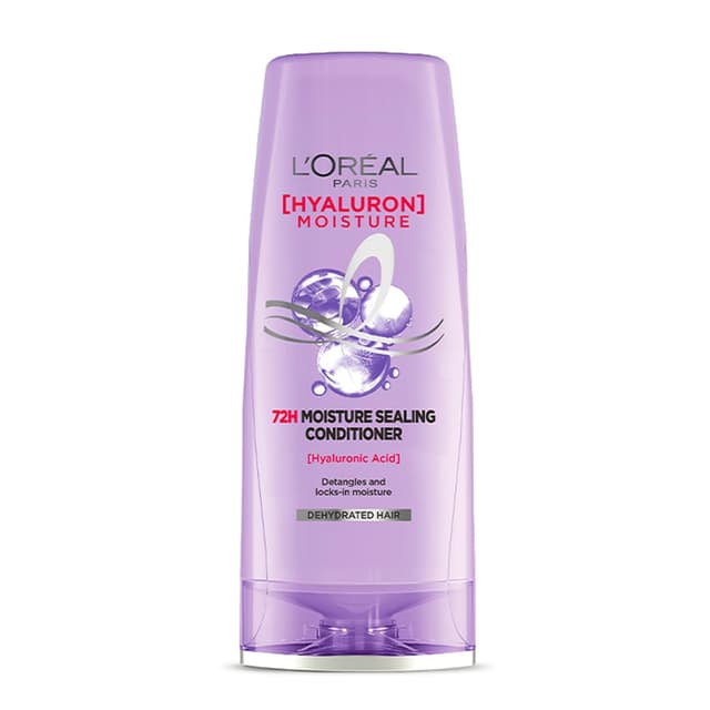L'Oreal Paris Moisture Sealing Conditioner, With Hyaluronic Acid, For Dry & Dehydrated Hair, Adds Shine & Bounce, Hyaluron Moisture 72H, 180ml