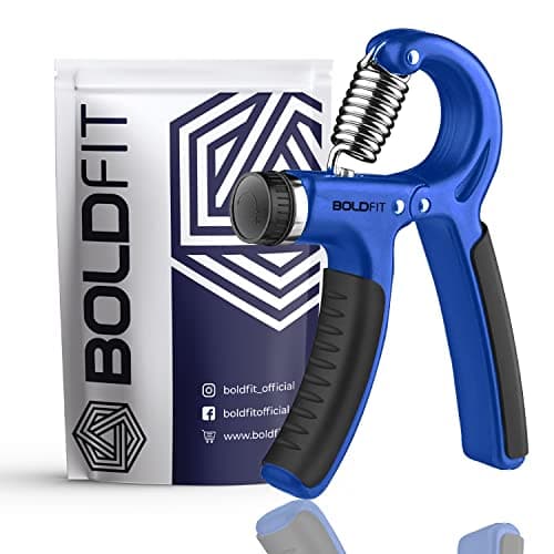 Boldfit Adjustable Hand Grip Strengthener, Hand Gripper for Men & Women for Gym Workout Hand Exercise Equipment to Use in Home for Forearm Exercise, Finger Exercise Power Gripper (40 Kg) Blue — Image 1