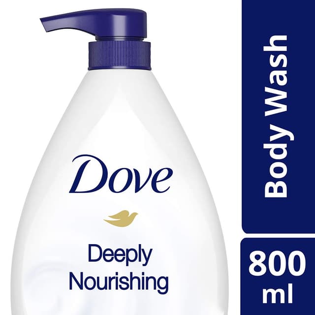 Dove Deeply Nourishing Body Wash, With Exfoliating Beads For Softer, Smoother Skin, 800 ml (Packaging May Vary)
