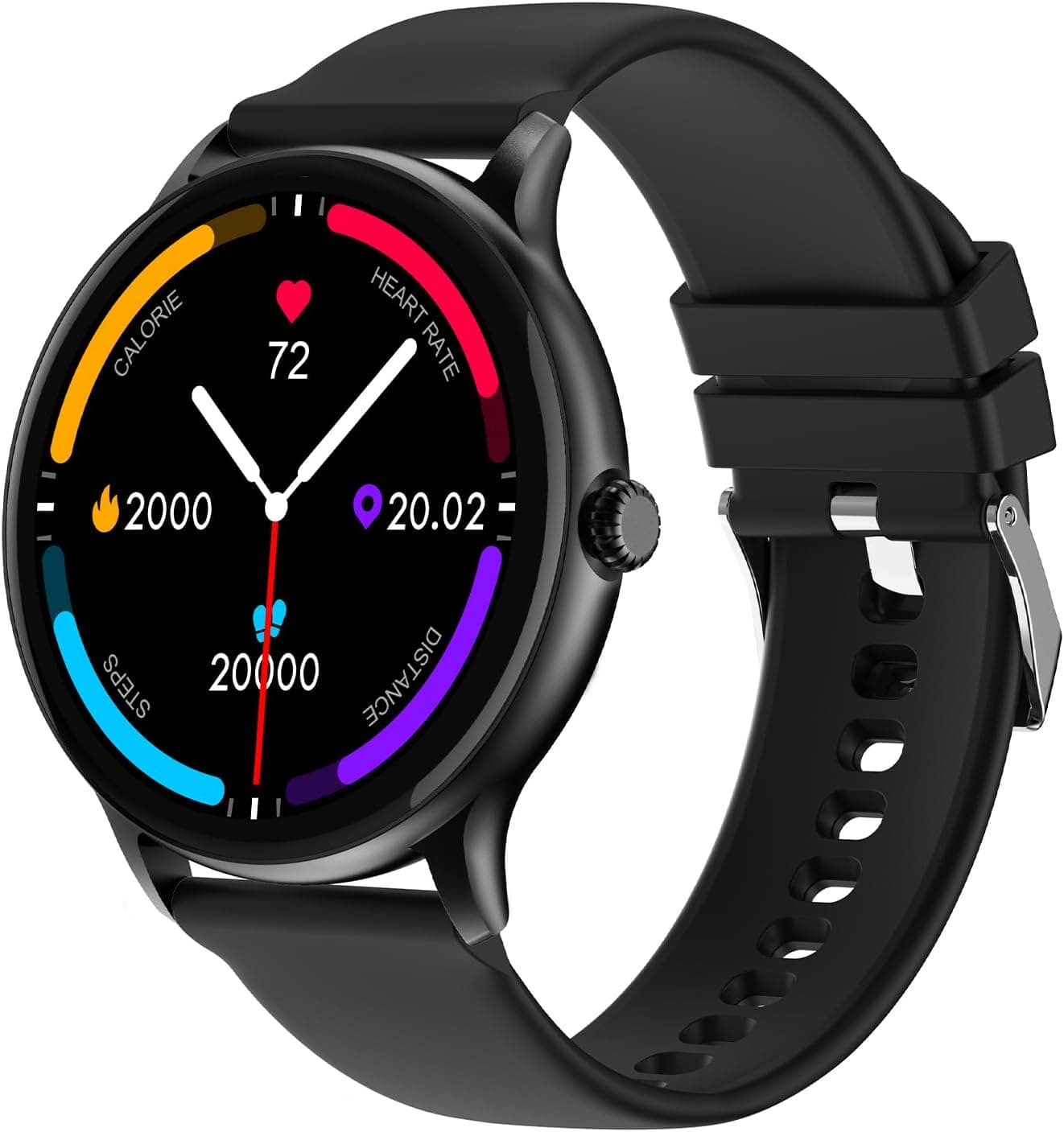 Fire-Boltt Phoenix Pro 35.3mm (1.39 inch) Bluetooth Calling Smart Watch, AI Voice Assistant, Metal Body with 120+ Sports Modes, SpO2, Heart Rate Monitoring (Black)